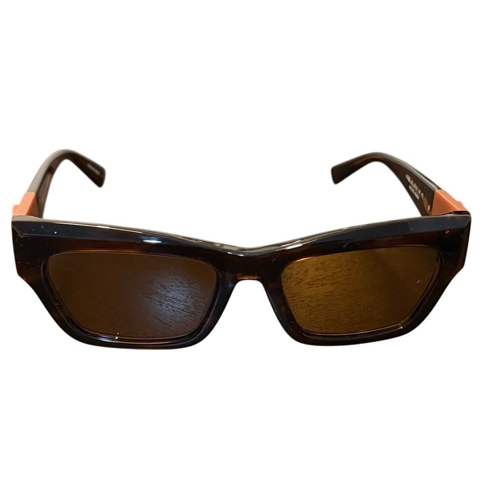 Longchamp Rectangular Striped Brown Women's Sungl… - image 2